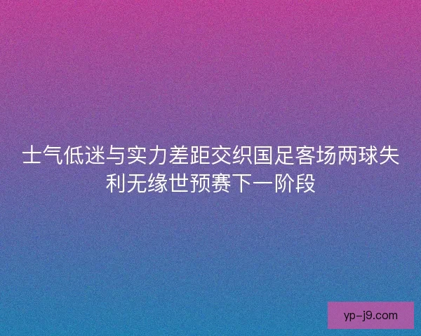 士气低迷与实力差距交织国足客场两球失利无缘世预赛下一阶段